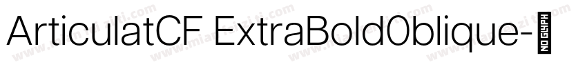 ArticulatCF ExtraBold0blique字体转换